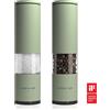 LARS NYSØM Set di 2 macinae pepe manuali con macina in Vetroceramica regolabile da grossolana a fine | Set di macina spezie di design (2 pezzi) Sage