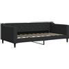 vidaXL Letto da giorno nero 90x190 cm in tessuto