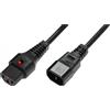 IEC Lock Cavo di alimentazione IEC C14/IEC C13 dritto M/F 5m nero IEC-PC1071