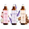 QIWEIS Set Di Roll On Con Oli Essenziali Di Aromaterapia, 3x10ml Set Regalo Miscela Di Oli Essenziali Roll-on Oli Essenziali Per Aromaterapia, Per Viaggi, Ufficio, Casa Con Rosa, Lavanda, Legno Di Sandalo
