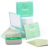DUcare Oil Blotting Tissues, 100 fazzoletti assorbenti al tè verde per la pelle grassa, con astuccio a specchio portatile e puff per il trucco