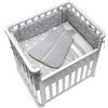 CUORICINI Letto Infinito Evolutivo 6in1 Bianco con Tessile Grigio