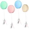 DECORNIJIA Panno per Pulizia Schermo Telefono Macaron 4 Pezzi con Fibbia e Cordino in Silicone e Pp Rimuove Impronte per Smartphone e Tablet Regalo Colore Casuale