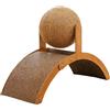 Generic Tiragraffi per gatti su supporto in legno con palla in sisal e giocattolo tunnel, resistente per interni ed esterni, grande