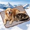 Aemmbon Pawolaf — Tappetino Rinfrescante per Cani Pawolaf, Raffreddamento 4 Volte Più Efficace per gli Animali Domestici, Tappetino Cani Antigraffio e Lavabile in Lavatrice per Casa e Viaggi (Marrone,S)