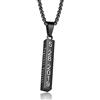 kaululu Collana Uomo Donna Personalizzata Collane Coppia con Nome Incisione Personalizzabile per lui e lei Gioielli Collana Coppia con Iniziali bff per 2 (Black)