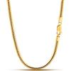 Dankadi Collana Serpente, 3 mm, 4 mm di larghezza, 925 argento sterling, 40-80 cm, collana serpente, rotonda, oro, 41-76 cm, regalo, gioielli, festa, compleanno, per lui e per lei, 18, Argento