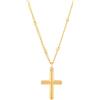 Generic Collana con piccola croce da donna in argento sterling 925, pendente con preghiera religiosa delicata CZ lateralmente