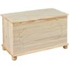 Inter Link Panca contenitore in pino massello verniciato naturale, l.89x47x53