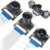 UICPAL Modulo telecamera OV5647 per Raspberry Pi 3B 4B 3B+ Messa a fuoco regolabile 120 130 200 160 gradi 3,6 mm HD 5 milioni di pixel Visione notturna
