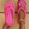 rimocy Infradito da spiaggia con suola morbida da donna pantofole da piscina antiscivolo Color caramella estiva per donna 2023 sandali con ciabatte piatte con punta a Clip leggera
