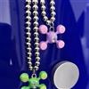 NONE Ciondolo a sfera quadra con catena di perline rotonde in acciaio inossidabile di moda per uomo donna personalità design di nicchia collana regalo senso