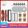 GIOIO Per Xiaomi Robot Aspirapolvere X20 Pro / D102GL Parti di Accessori Spazzola Principale Spazzola Laterale Filtro Hepa Mop Panno Sacchetto per la Polvere di Ricambio