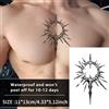 NONE Adesivo per tatuaggio temporaneo impermeabile per petto e braccio Halo, dura 1-2 settimane, tatuaggio finto semipermanente realistico