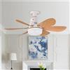 RTONTR Home E26 E27 Ventilatore da soffitto a LED con telecomando senza fili con luci notturne a regolazione continua Ventilatore intelligente per studio in ufficio