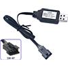 NONE Caricabatterie USB 7.4V SM-4P per Auto RC e Batteria per Blaster Elettrico a Palline di Gel M416 - Accessorio di Alimentazione Ricaricabile