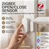NONE Sensore per Porte e Finestre ZigBee Intelligente, Protezione Domestica Wireless, Allarme Antifurto Compatibile con Zigbee2MQTT