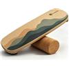 FunLife Balance Board ALPINE in legno di betulla con rullo - Tavola propriocettiva per allenamento del core, equilibrio, coordinazione e preparazione a surf, skateboard e snowboard, antiscivolo