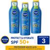 Nivea Confezione da 2 o 3 flaconi NIVEA SUN Protect & Hydrate Latte Solare SPF 50 200 ml, protezione corpo alta per mare, viaggio, vacanze e attività all'aperto