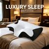 NONE Cuscino Cervicale in Memory Foam per Alleviare il Dolore al Collo, Ortopedico Ergonomico Traspirante per Tutte le Posizioni di Sonno