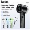 HOCO Ventilatore Portatile HOCO con Raffreddamento a Ghiaccio, Trasparente, Ricaricabile 3000mAh, Display LED Digitale, Ventilatore con Spruzzo d'Acqua per Feste all'Aperto