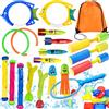 Yetech 28pcs Giocattoli da Piscina Giocattoli da Immersione Set da Immersione Subacquea Giochi da Allenamento in Piscina per Bambini con Borsa per Il Trasporto