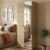 Dmora Guardaroba 2 Ante Hafuto 64x194h cm Marrone Rovere Appendiabiti 3 Ripiani, Armadio Camera da Letto 2 Ante