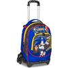 Seven Trolley Jack Scuola Sonic, Blu, 36 L, 3 Ruote, Doppio Scomparto, Crossover System, Doppio Utilizzo, Uso Zaino, Tasca portaborraccia, Scuola elementare e media, Bambini e ragazzi, Viaggi