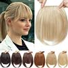 MY-LADY Clip in Frangia Bangs Fringe Estensioni dei Capelli Frangia Dritta Lisci Posticci Sintetici Accessori per le Donne Natural Blonde mix Bleach Blonde