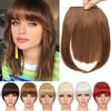 MY-LADY Clip in Frangia Bangs Fringe Estensioni dei Capelli Frangia Dritta Lisci Posticci Sintetici Accessori per le Donne Marrone chiaro