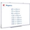 Maxtek Lavagna Magnetica da Parete 90 x 60 cm, Lavagna Cancellabile con Cornice in Alluminio, Whiteboard con Supporto Porta-pennarelli, Bacheca Facile da Montare per Ufficio, Scuola, Casa
