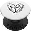 Simply Blessed Creations Simply Blessed - Cuore con stampa leopardata PopSockets PopGrip Adesivo