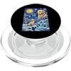 Golden Pup Van Gogh Artistic Painting Ap Golden Retriever Notte stellata Arte Mamma Papà Donne PopSockets PopGrip per MagSafe