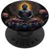 Buddha Designs by Kajiro Buddha astratto fiore di loto - buddismo spirituale buddista PopSockets PopGrip Adesivo
