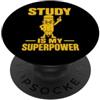 DressedForDuty Studious Pencil Learning Strength Student Design PopSockets PopGrip Adesivo