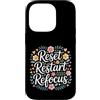 Chiarezza trambusto al giorno Custodia per iPhone 14 Pro Reset Restart Refocus Growth Productivity Mindset -