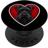 Giant Schnauzers Cuore Schnauzer gigante PopSockets PopGrip Adesivo
