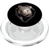 A Cute & Cuddly Wombat Wombat realistico che sbircia dall'interno di una tasca PopSockets PopGrip per MagSafe