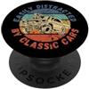 Easily Distracted By Classic Cars Funny Facilmente distratto da auto classiche Funny Antique Vintage PopSockets PopGrip Adesivo