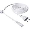 Akyga Power Cable for Notebook AK-RD-06A Eight CCA CEE 7/16/IEC C7, 1,5 m, bianco
