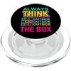 Bahaa's Tee Always Think Outside the Box Illustration Graphic Designs PopSockets PopGrip per MagSafe