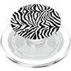 Zebra Zoo Cartoon Design Artwork Zebra, Africa, animale Serengeti, motivo zebrato PopSockets PopGrip per MagSafe