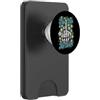 Grandio Design Cancer Awareness Squadra di supporto per sopravvissuti al cancro del dito medio, blu, floreale PopSockets PopWallet per MagSafe