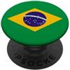 Brazilian Home Brazil Gifts for proud Br Brazil Flag Colors Brazilian Gift for Brazilians PopSockets PopGrip Adesivo