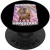 Hemorrhoid Conqueror Capybara Funny Emorroidi Conquistatore Capibara Divertente PopSockets PopGrip Adesivo