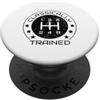 Manual Car Enthusiast Three Pedal Transm Classicamente addestrato Manuale Trasmissione Auto Guy PopSockets PopGrip Adesivo