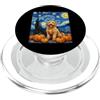 Doodle Pet Owner Art Fall Season Apparel Goldendoodle Notte Stellata Raccolto Autunnale Canine Van PopSockets PopGrip per MagSafe