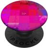 Art Pop Mobile Gallery Glitch Art Grid, motivo con distorsione digitale rosa acceso PopSockets PopGrip Adesivo