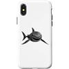 Funny Shark Ocean Predator Marine Sea Mo Custodia per iPhone X/XS Sorridente Shark Ocean Predator Divertente Amante Squalo Marino