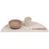 Nattou Set Pappa Neonato in Silicone con Tovaglietta, Ciotola, Bicchiere e Cucchiaio - Natural